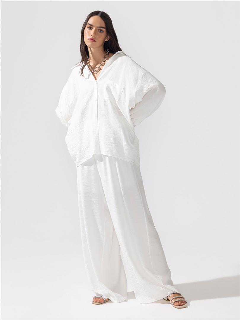 Oversize Gömlek - Beyaz