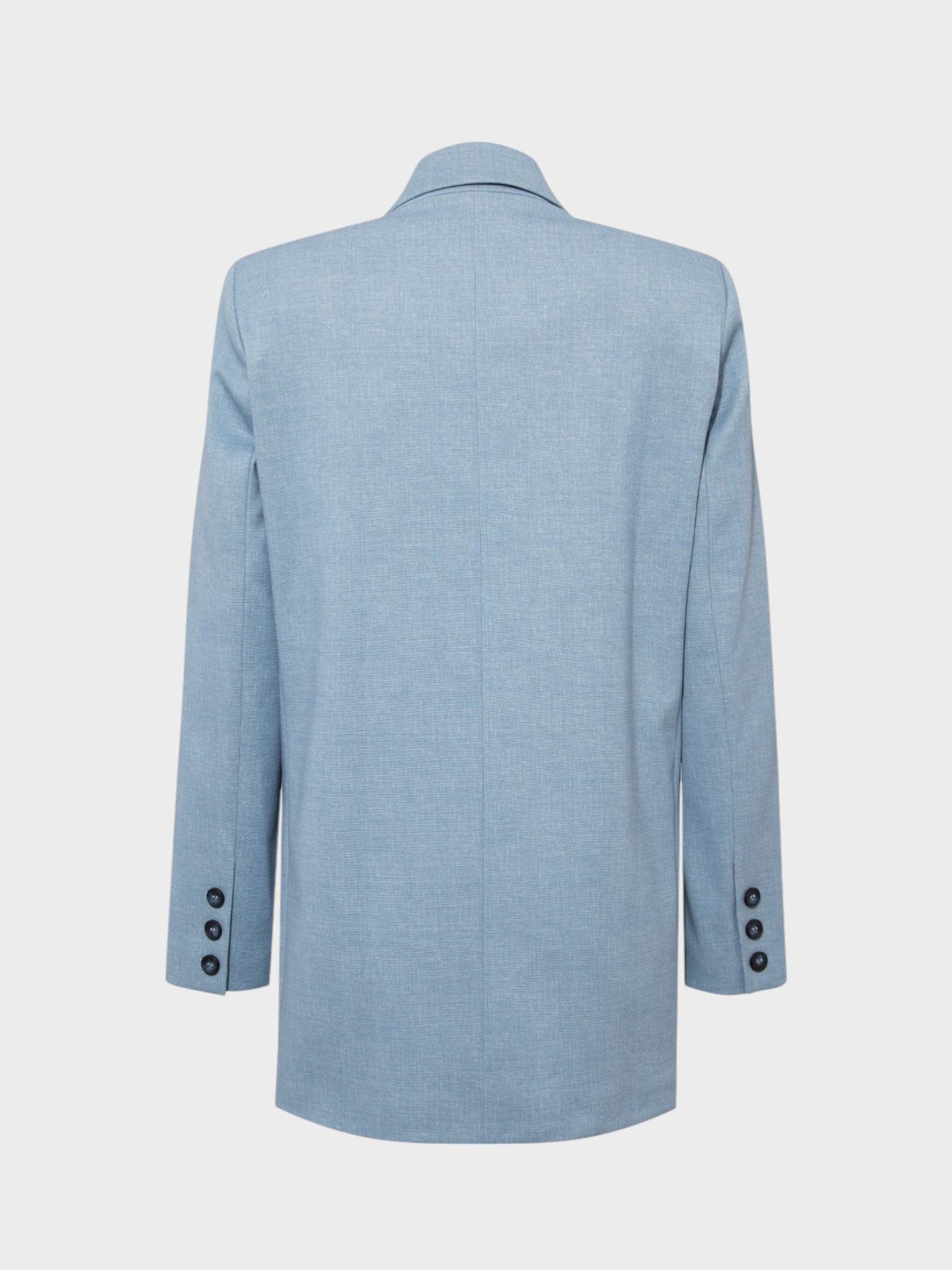 Oversize Kruvaze Kesim Ceket - Mavi Ceket Modelleri