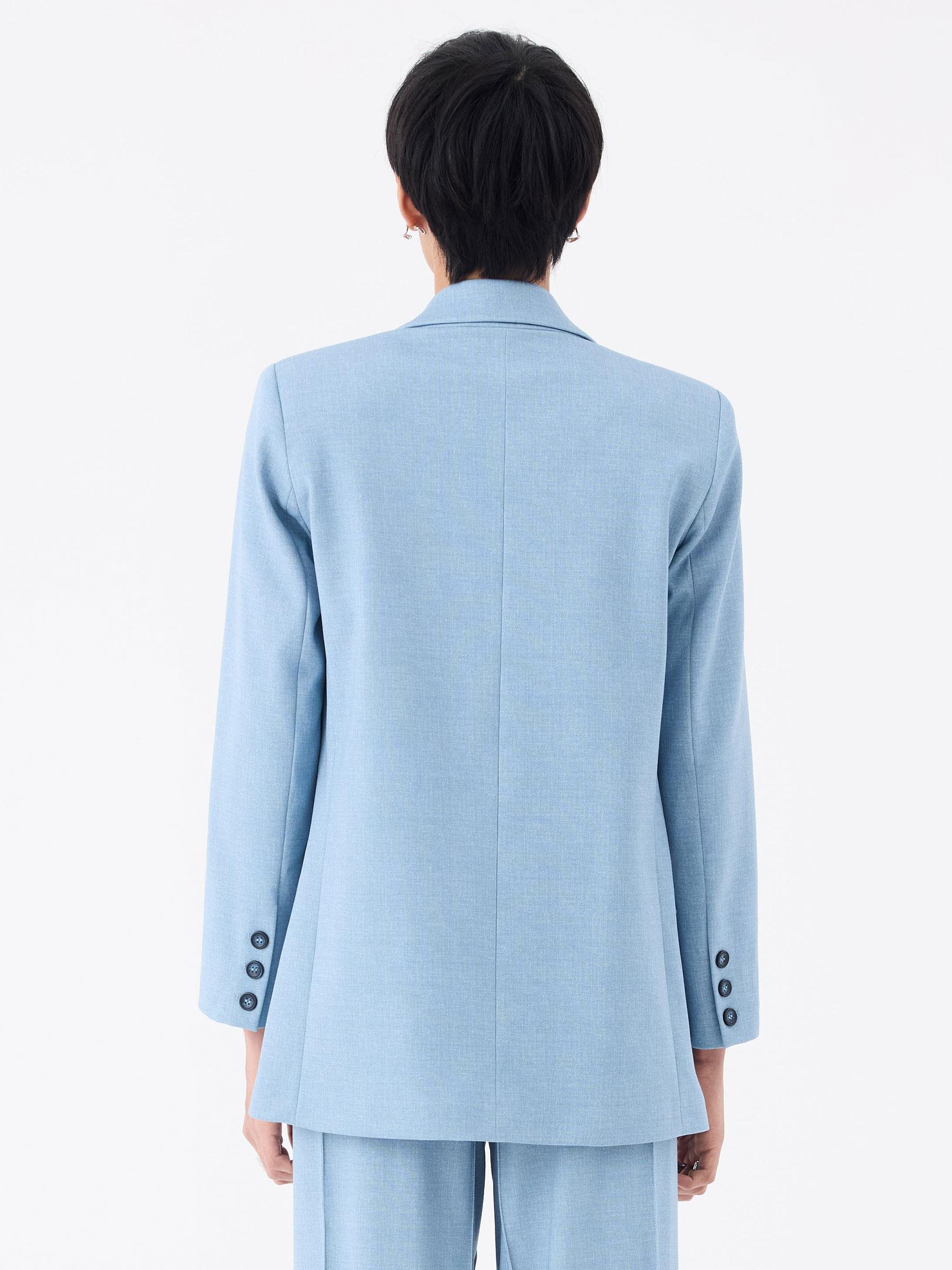 Oversize Kruvaze Kesim Ceket - Mavi Ceket Modelleri