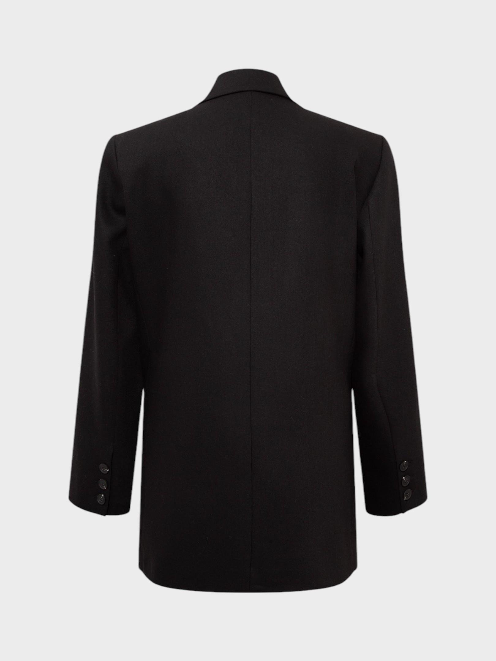 Oversize Kruvaze  Kesim Ceket - Siyah Ceket Modelleri