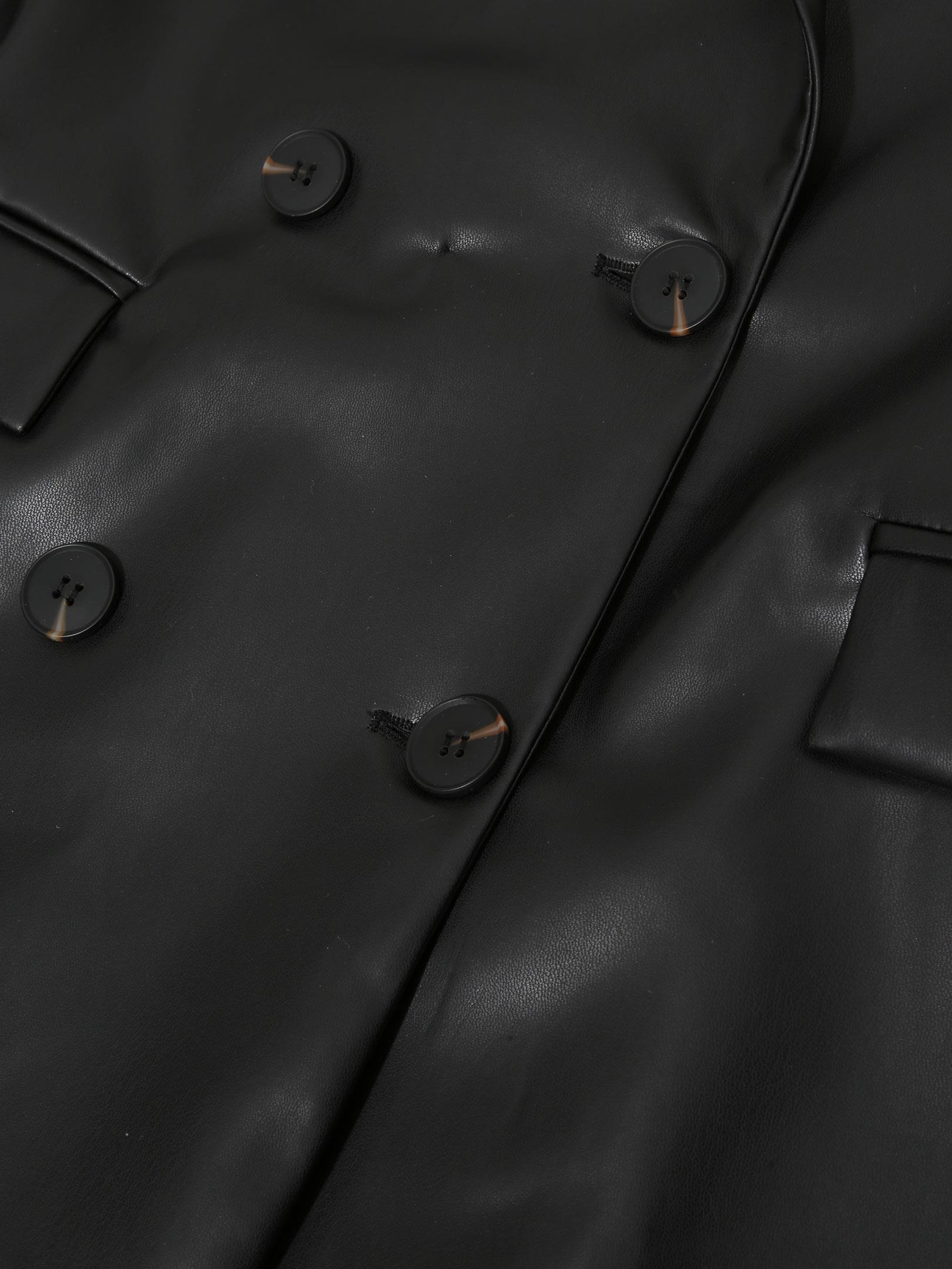 Oversize Kruvaze  Kesim Deri Ceket Kategorisiz Modelleri