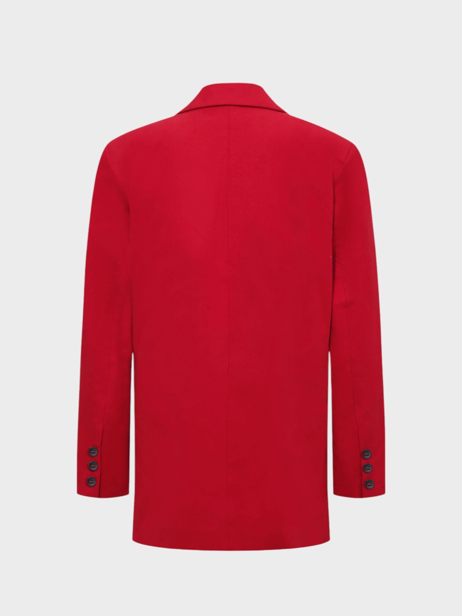 Oversize Kruvaze  Kesim Koton Ceket - Kırmızı Ceket Modelleri