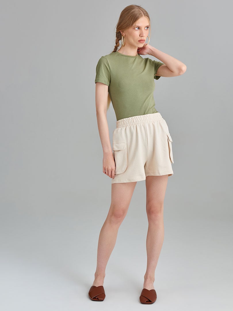 Penye Basic Tişört - Yeşil