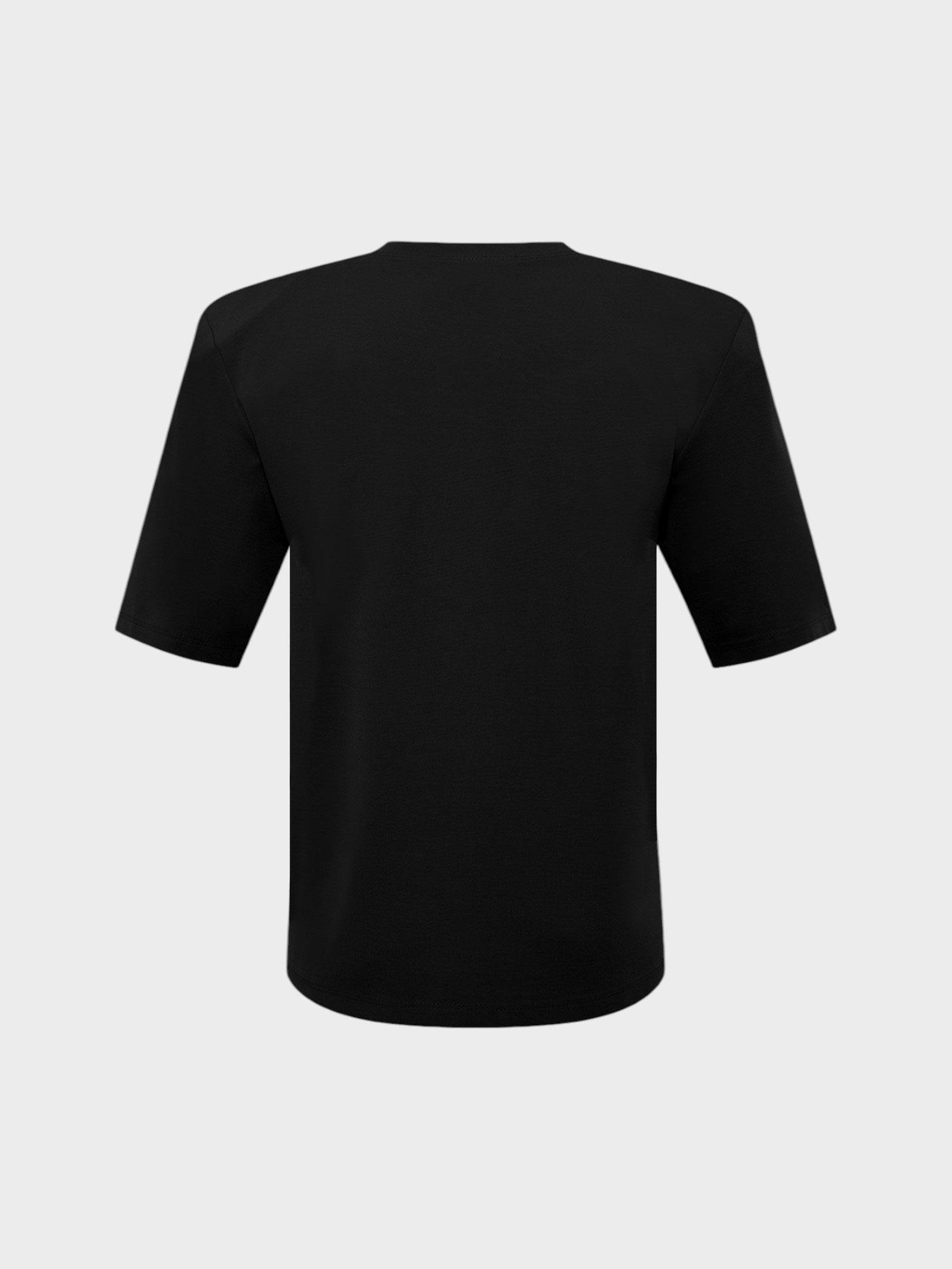 Premium Yumuşak Tuşeli Vatkalı T-Shirt - Siyah T-shirt Modelleri