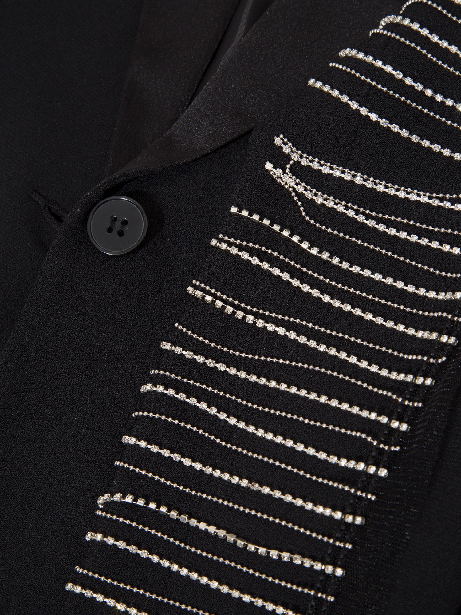 Şerit Taş Detaylı Şık Blazer Kategorisiz Modelleri