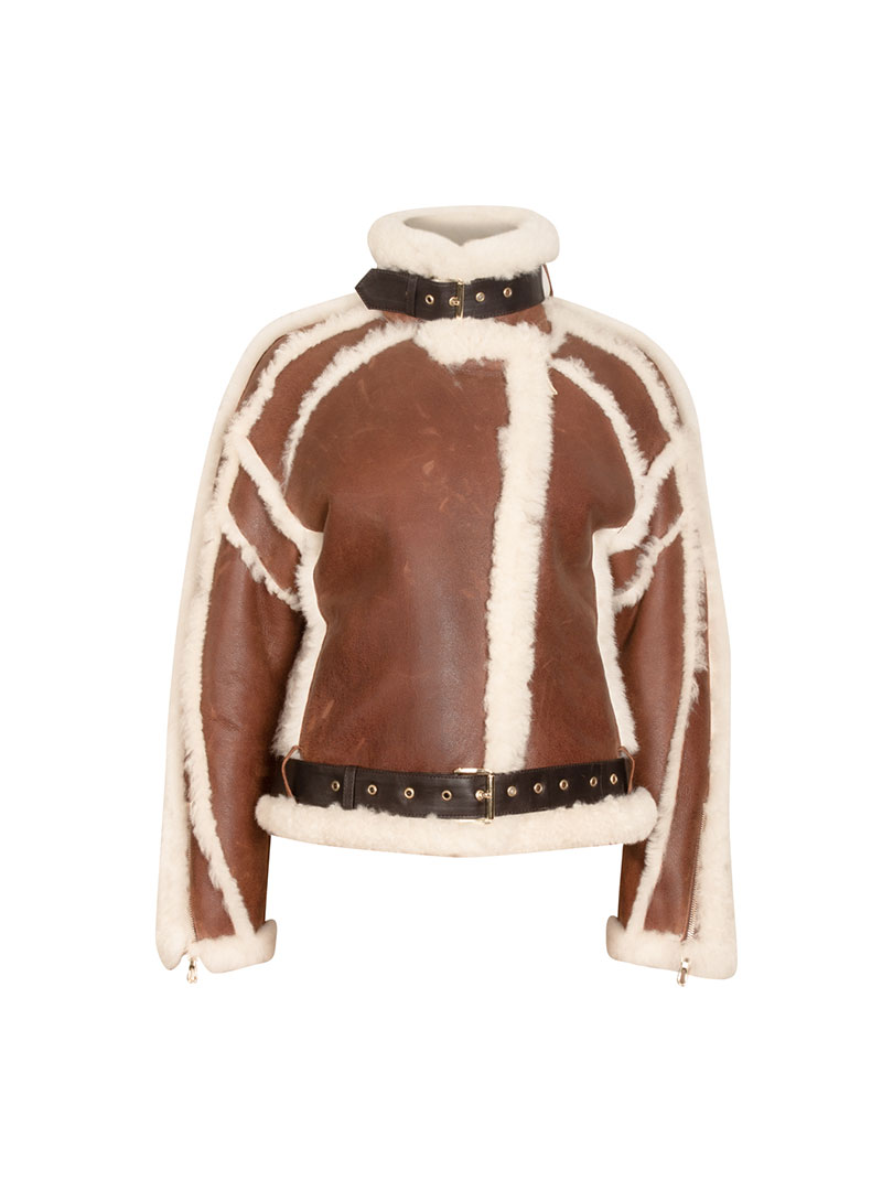 Shearling Ceket - Kahve
