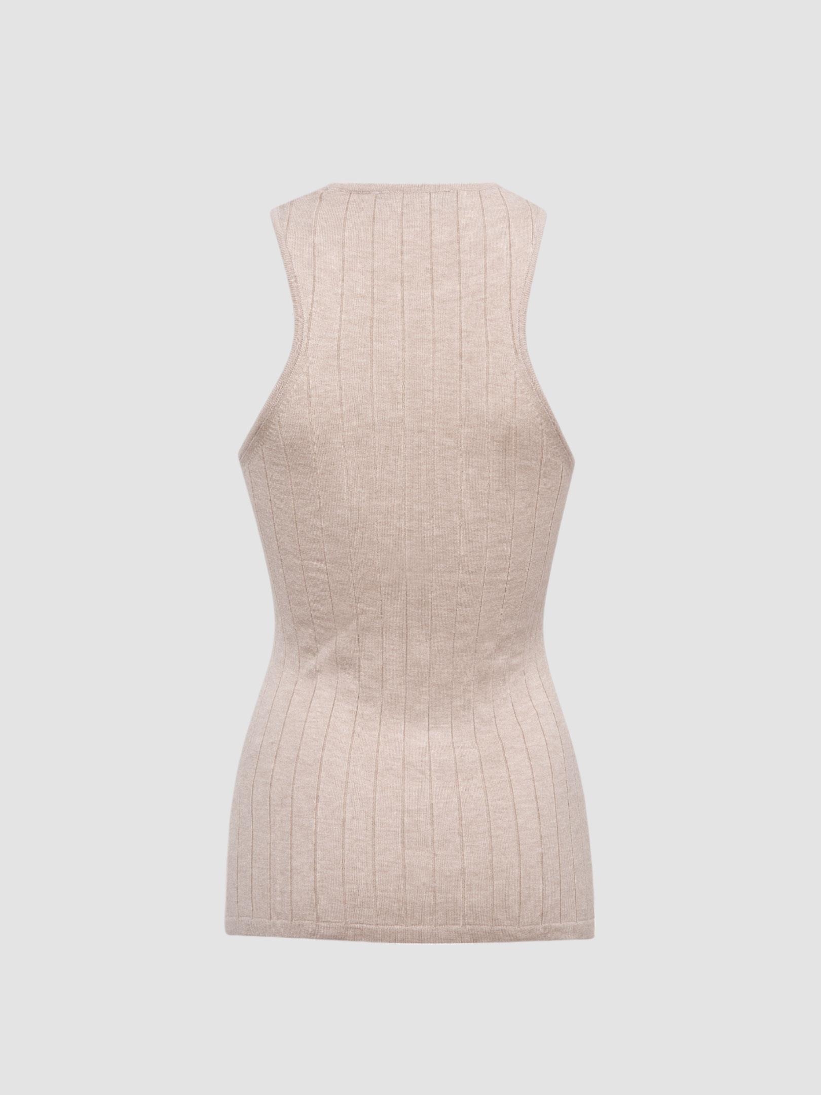 Sıfır Kollu Halter Yaka Örme Bluz Kategorisiz Modelleri