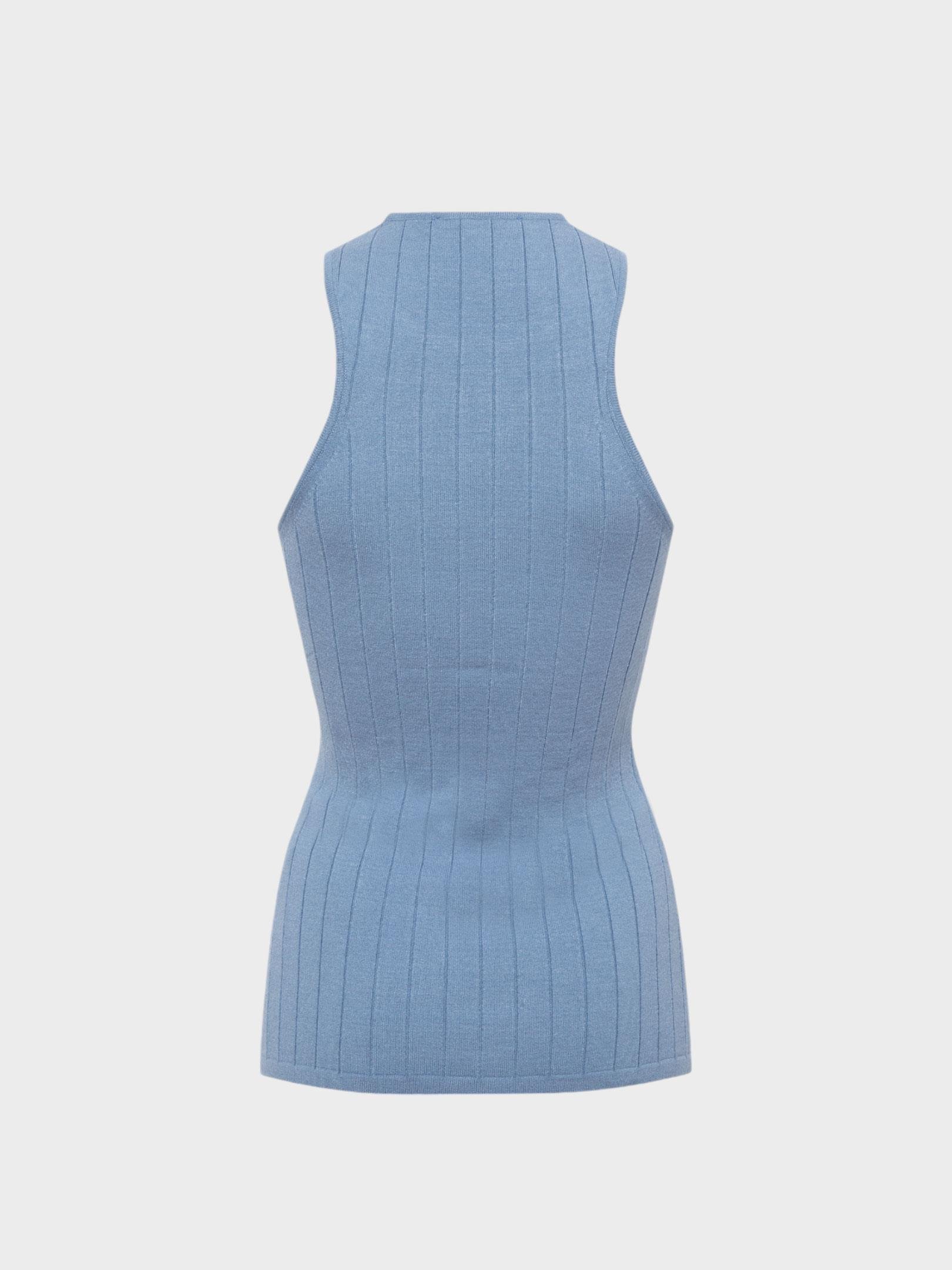 Sıfır Kollu Halter Yaka Örme Bluz Kategorisiz Modelleri