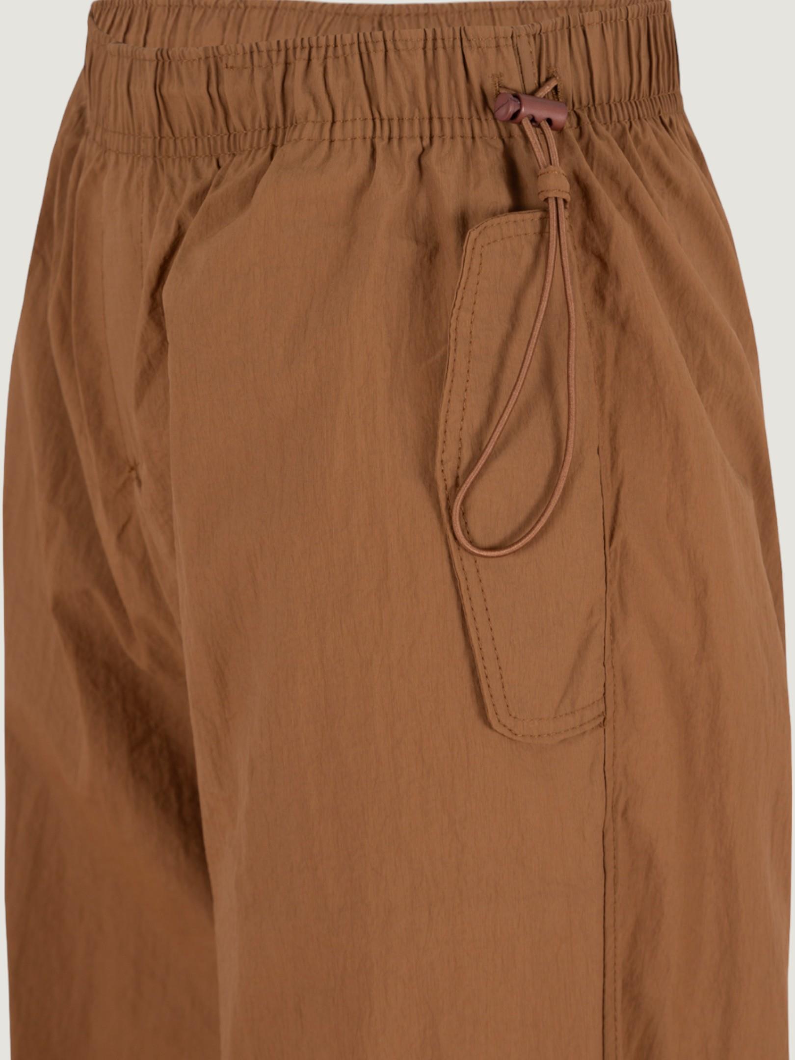 Stoper Büzgü Detaylı Paraşüt Pantolon - Kahve Pantolon Modelleri