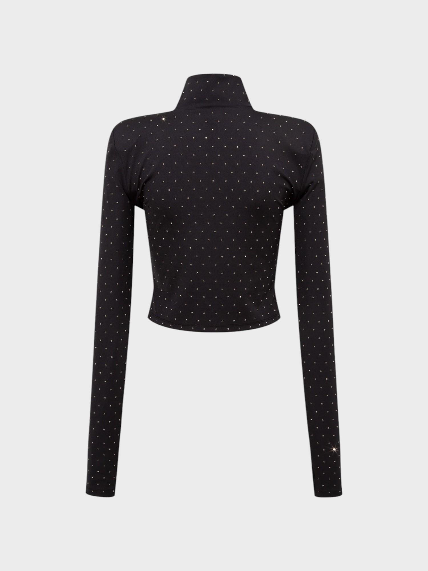 Taş Baskılı Boğazlı Crop Bluz Kategorisiz Modelleri