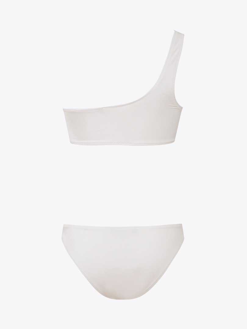 Tek Omuz Bikini Takımı - Ekru