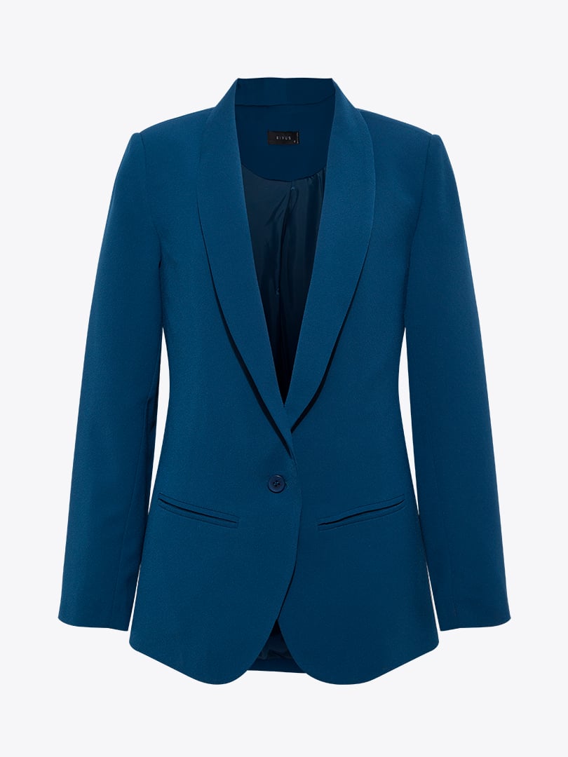 Uzun Blazer Ceket - Petrol