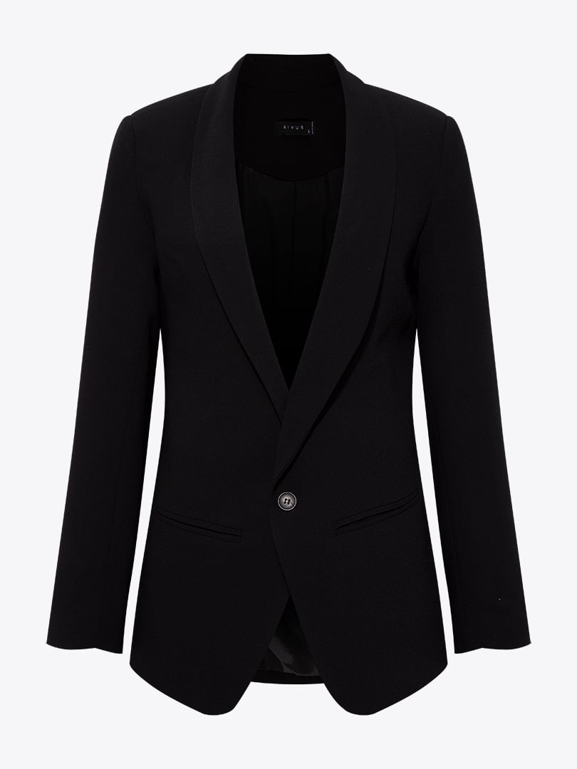 Uzun Blazer Ceket - Siyah
