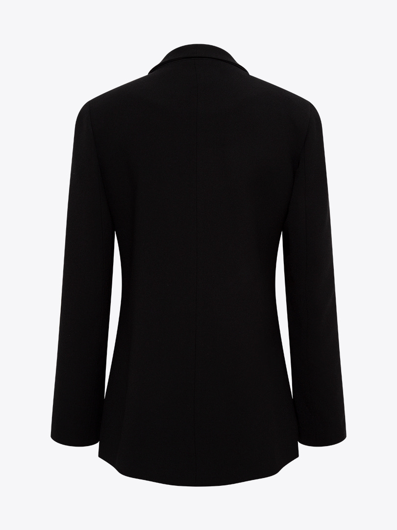 Uzun Blazer Ceket - Siyah