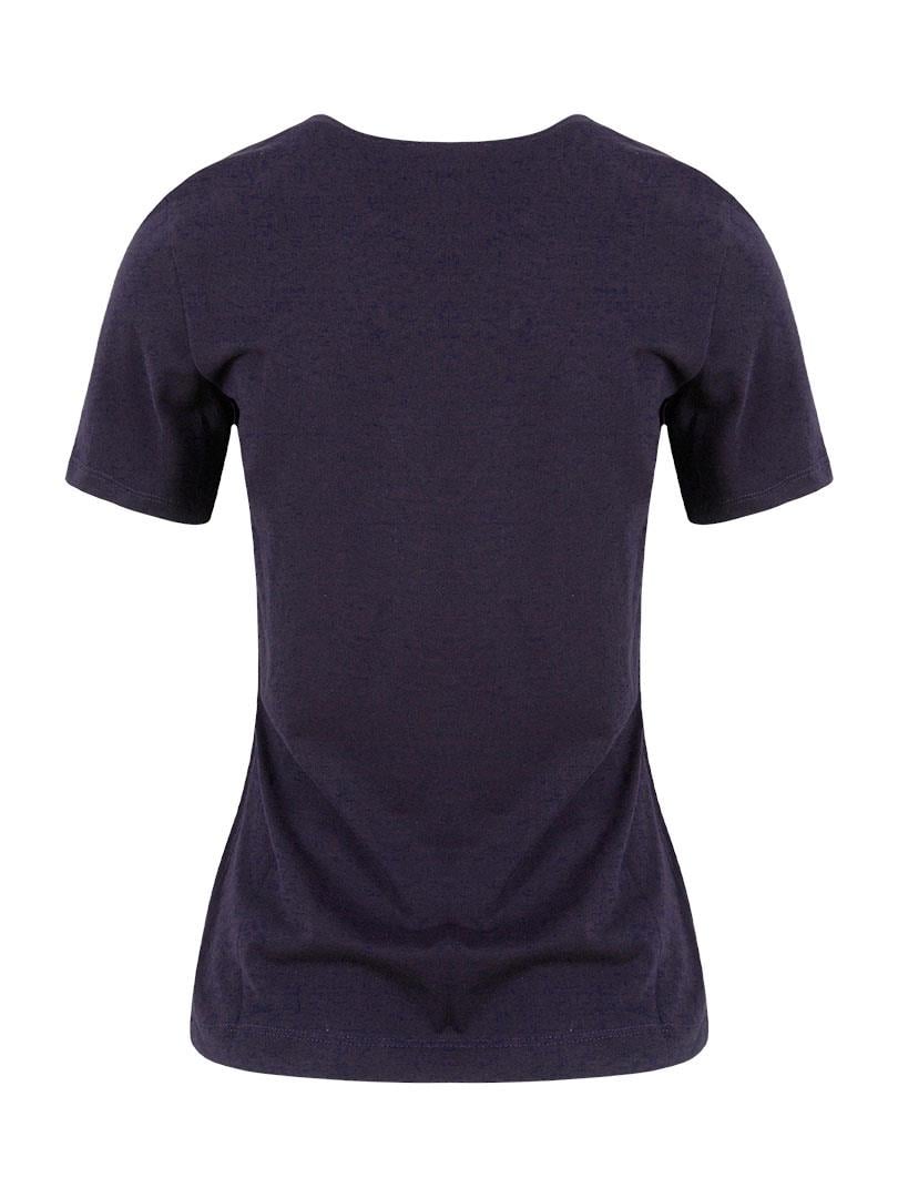 V Yaka Basic T-shırt - Lacivert