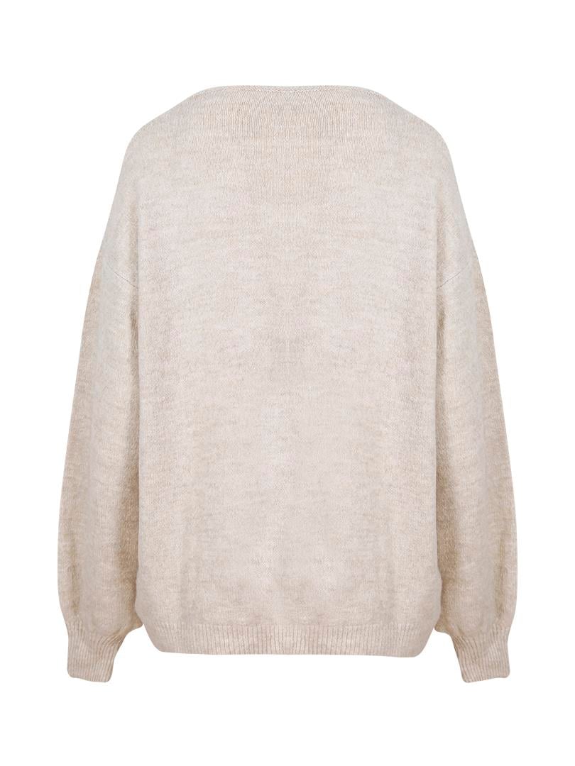 V Yaka Oversize Triko - Vizon Triko & Kazak Modelleri