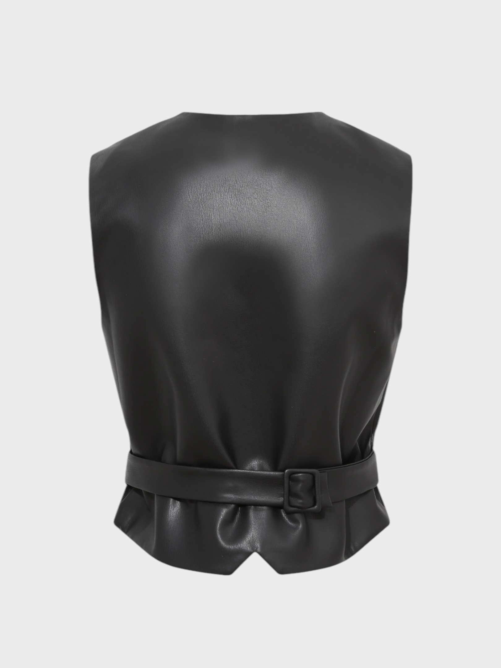 V Yakalı Fleto Cep Detaylı Deri Yelek Kategorisiz Modelleri