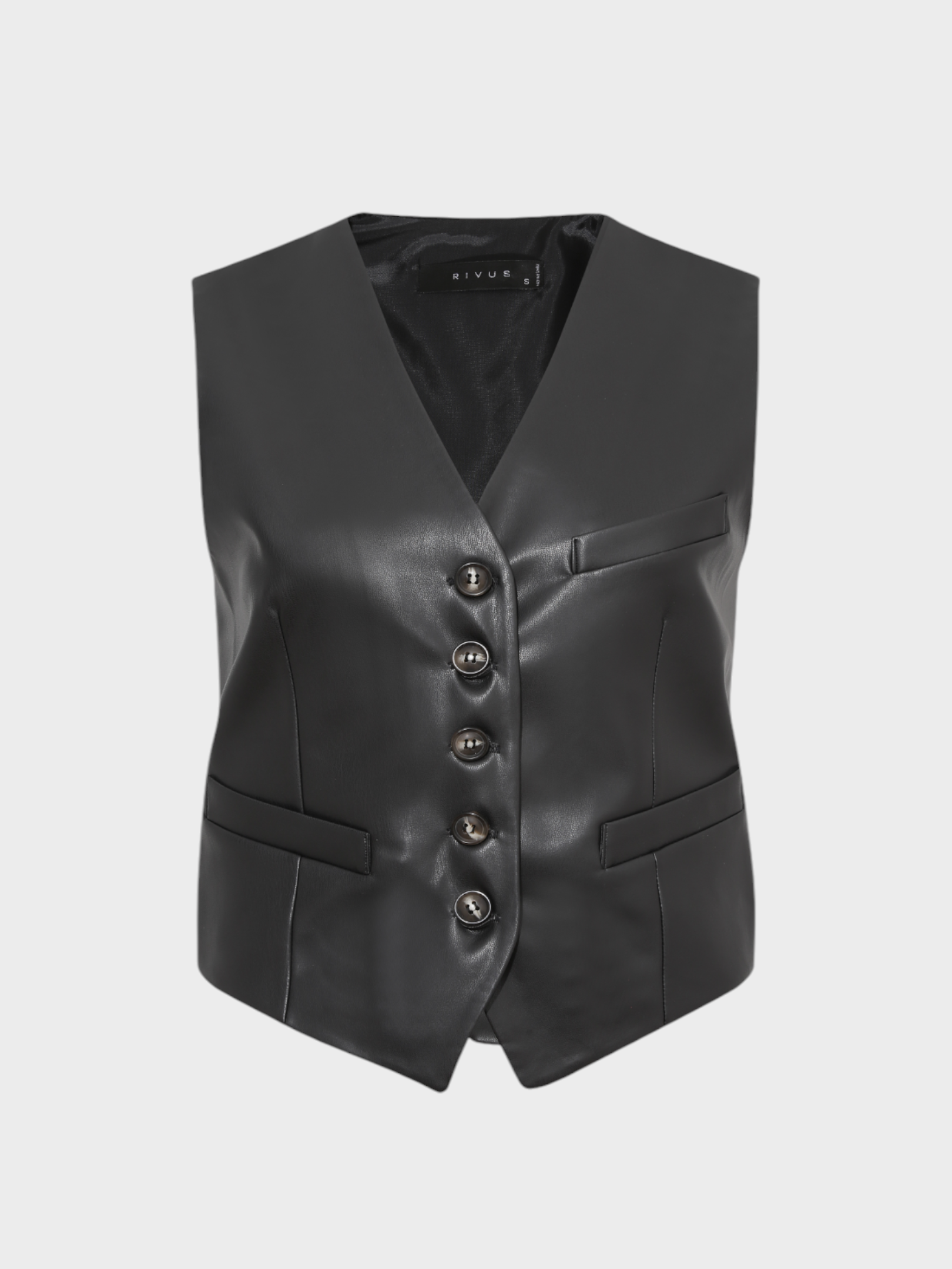 V Yakalı Fleto Cep Detaylı Deri Yelek Kategorisiz Modelleri