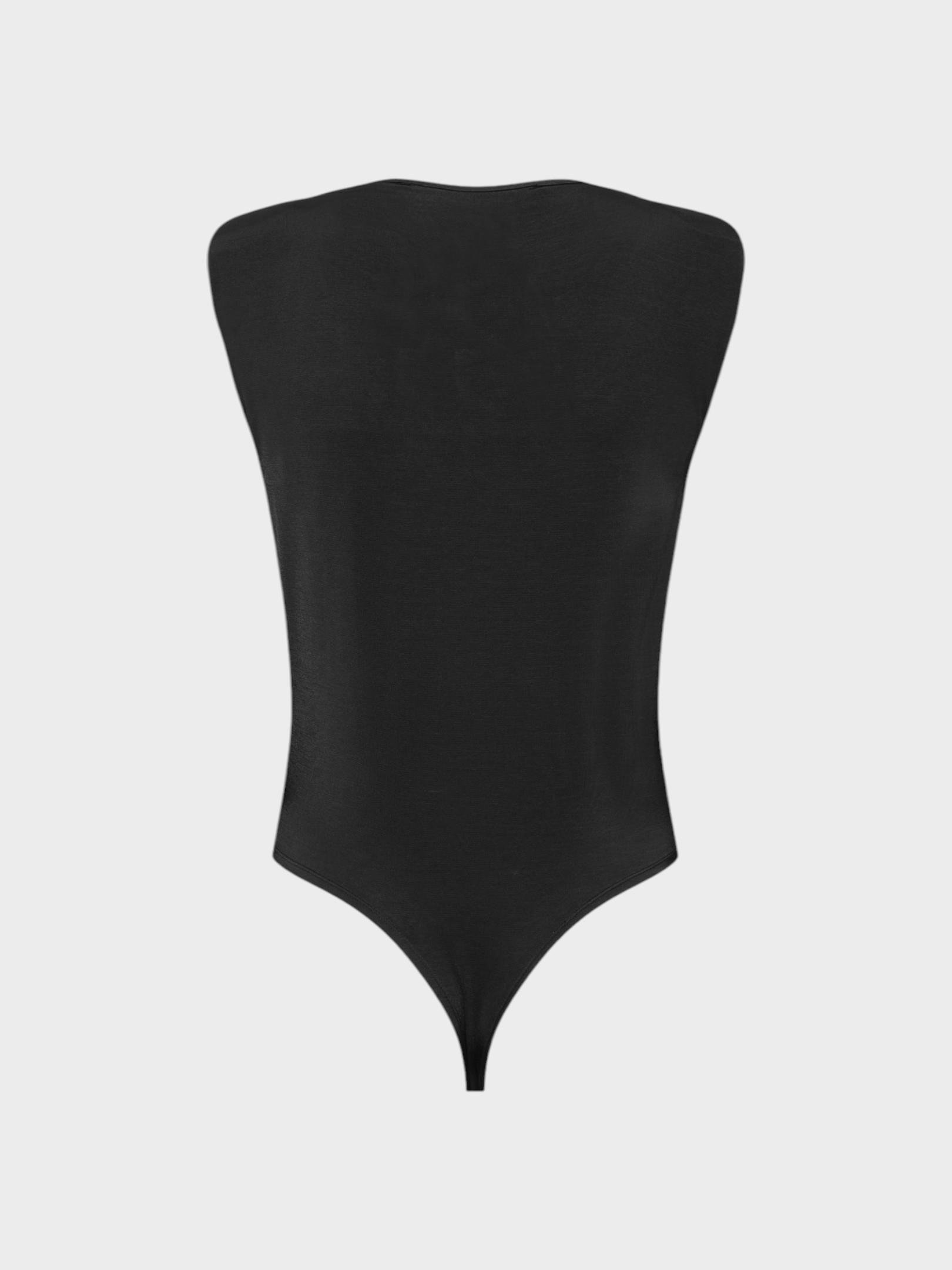 V Yakalı Önü Büzgülü ve Omuzu Vatka Detaylı Body Kategorisiz Modelleri