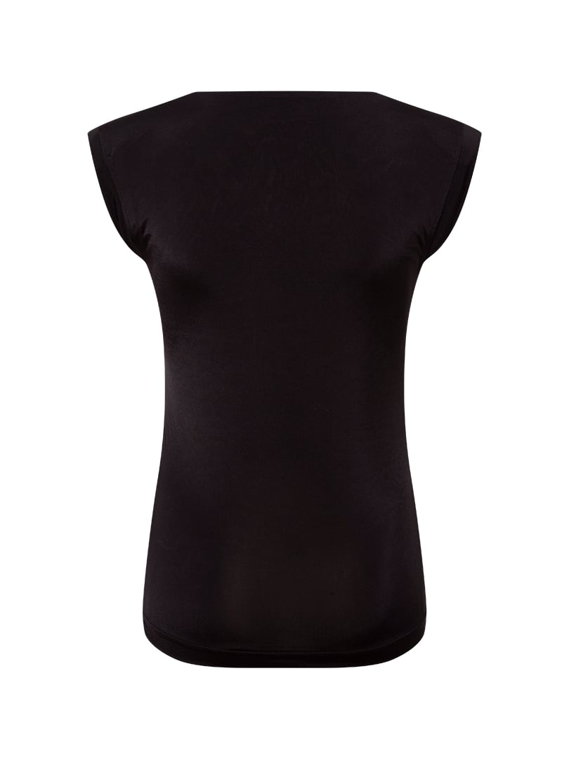 Vatkalı Jarse T-shirt - Siyah