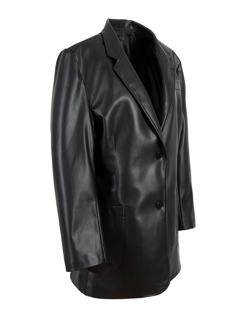 Vegan Boyfriend Ceket - Siyah