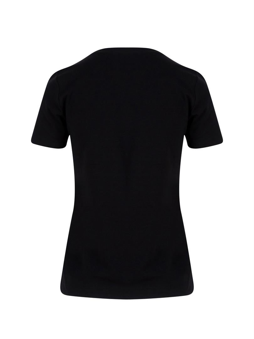 VINI Batik V Yaka Basic T-shırt - Siyah