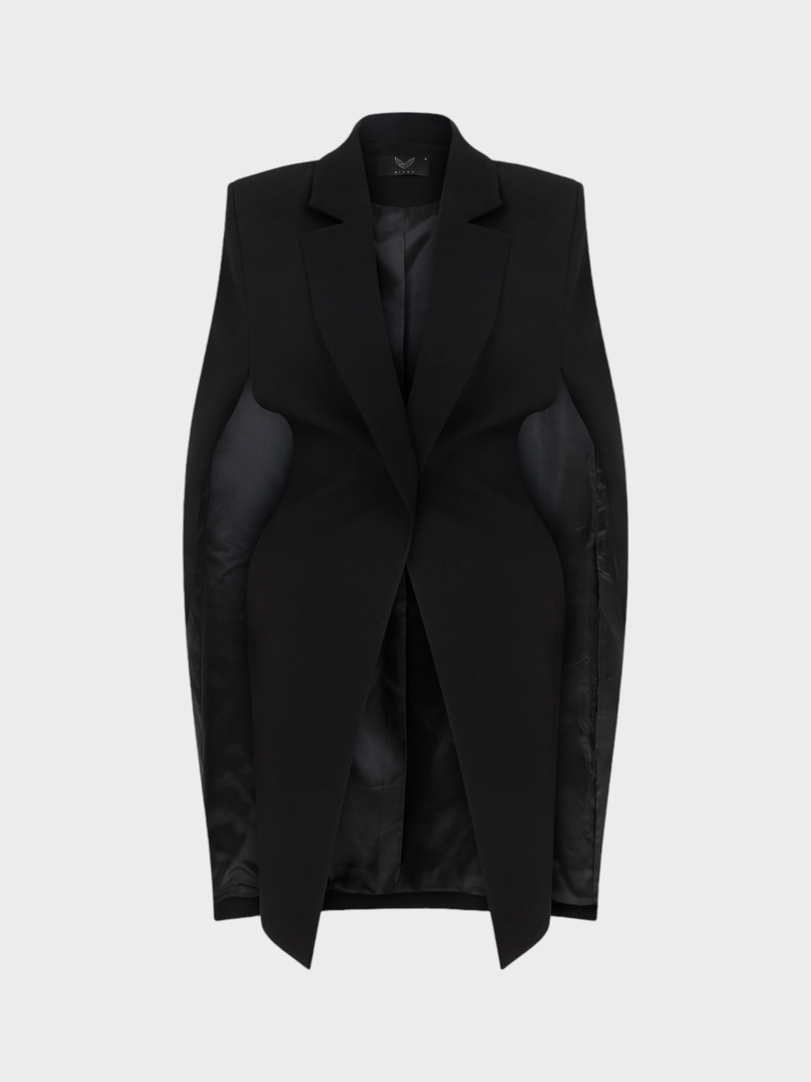 Yakası Parlak Saten Krep Özel Tasarım Şık Pelerin Ceket Kategorisiz Modelleri