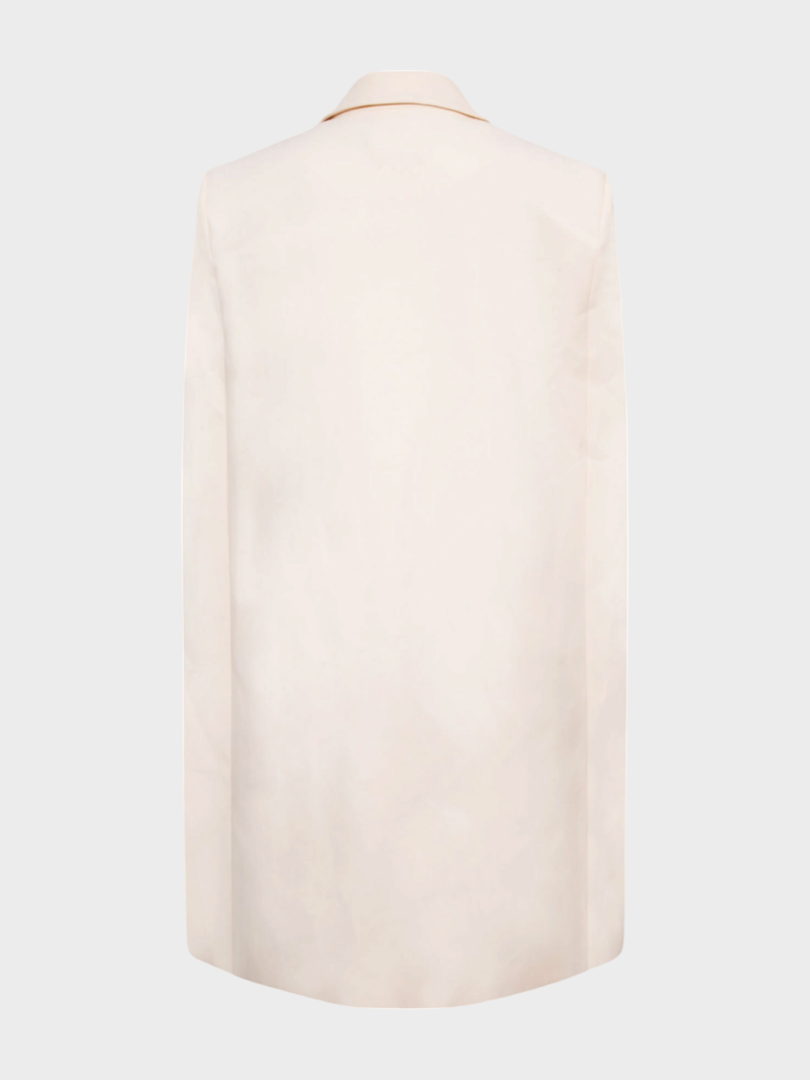 Yakası Parlak Saten Krep Özel Tasarım Şık Pelerin Ceket - Ekru Ceket Modelleri