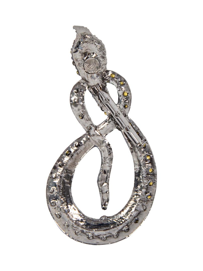Yılan Broş - Siyah