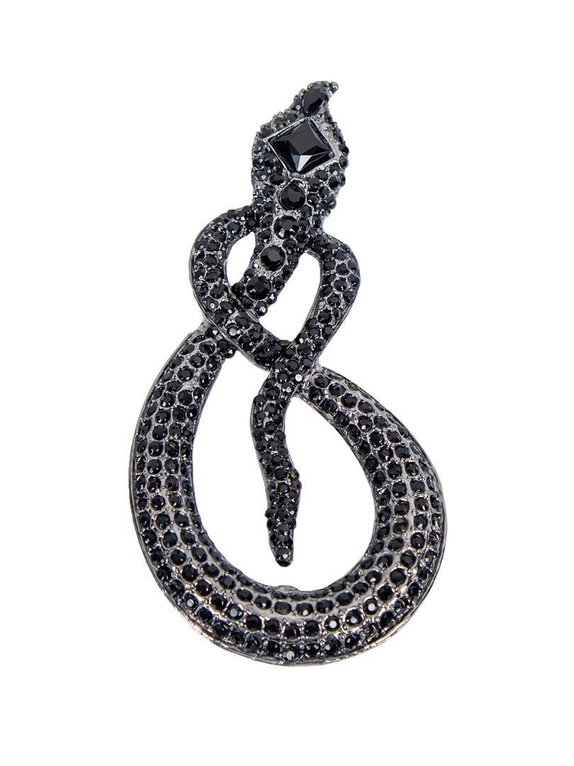 Yılan Broş - Siyah