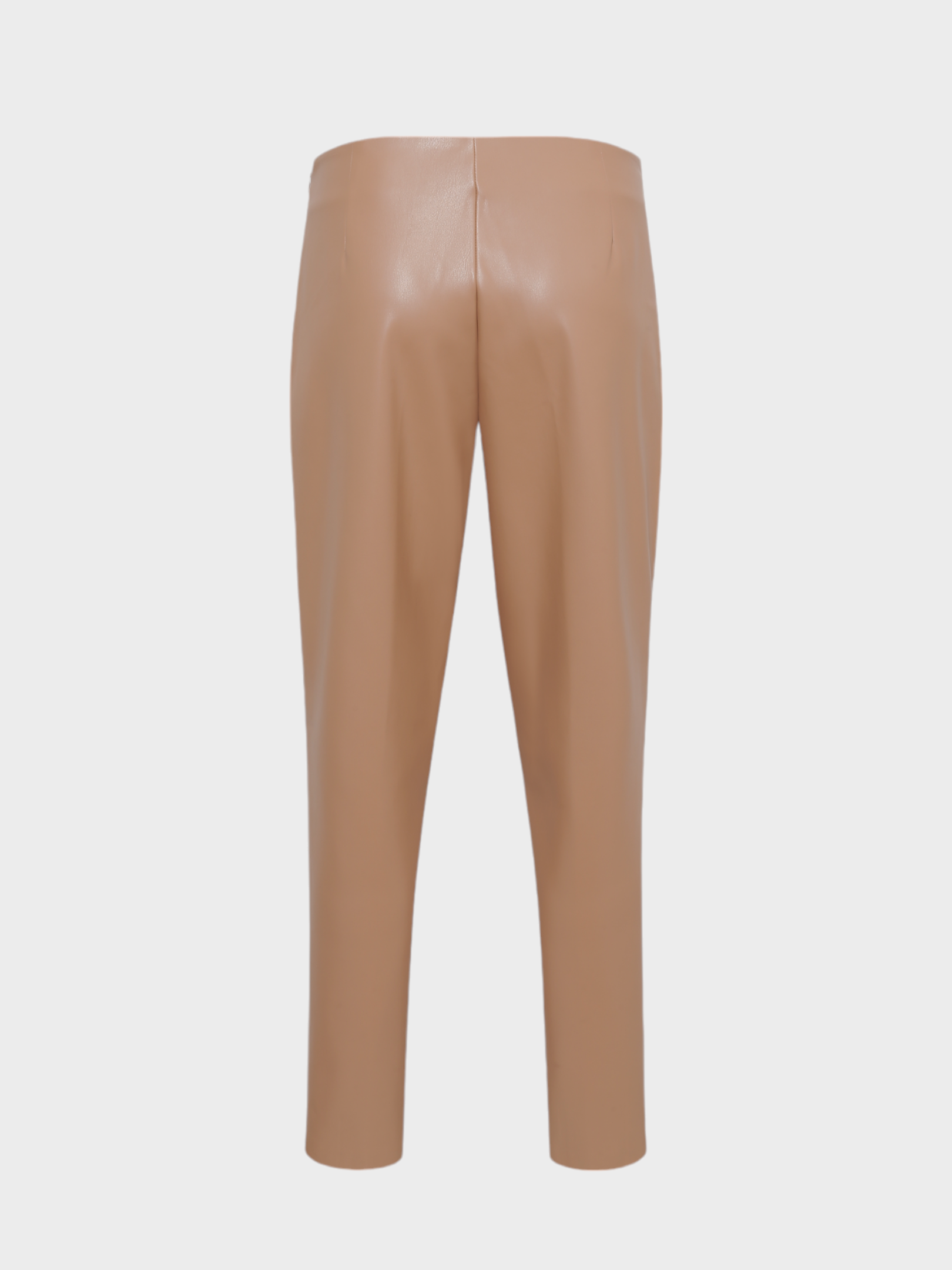 Yüksek Belli Nervür Dikişli Sigara Paça Deri Pantolon Kategorisiz Modelleri