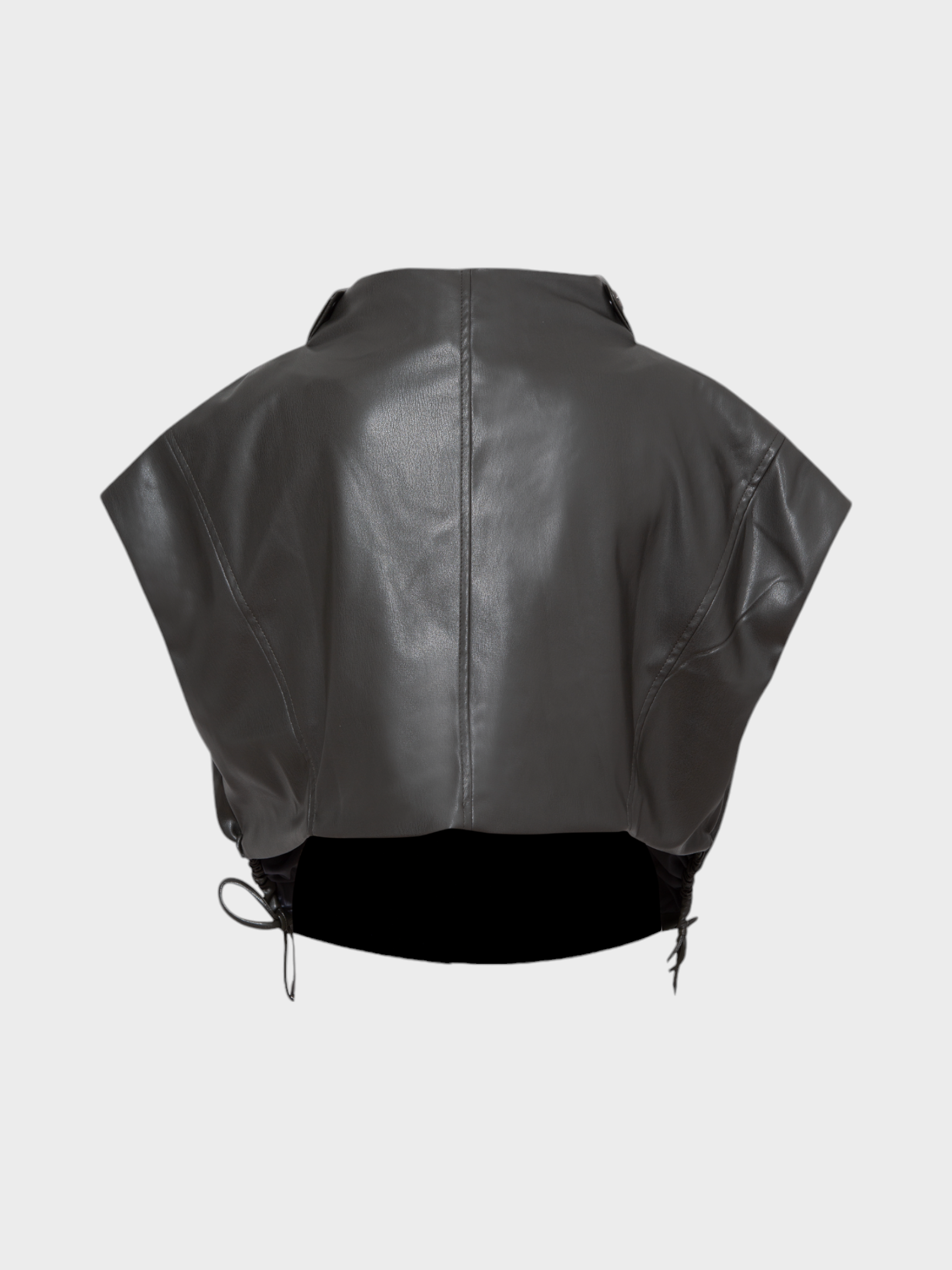 Yüksek Yakalı Kolsuz Deri Yelek Kategorisiz Modelleri