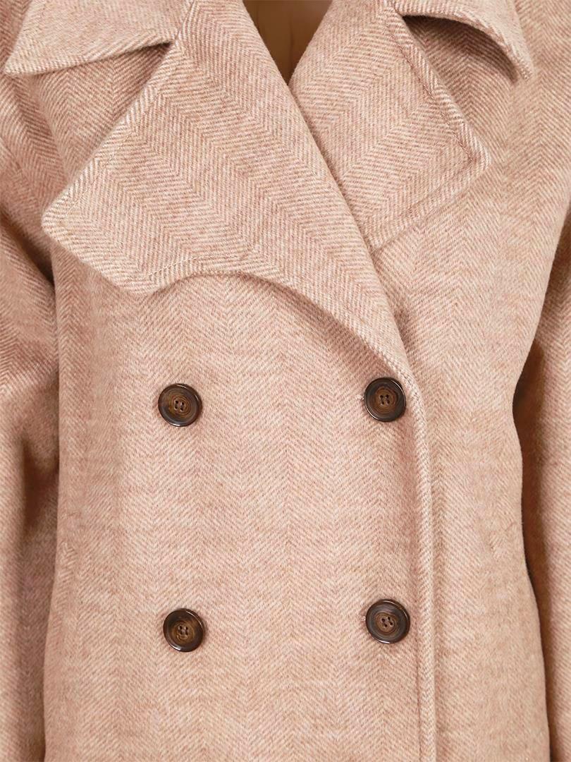 Yün Karışımlı Kaşe Kaban - Bej Kaban ve Trençkot Modelleri