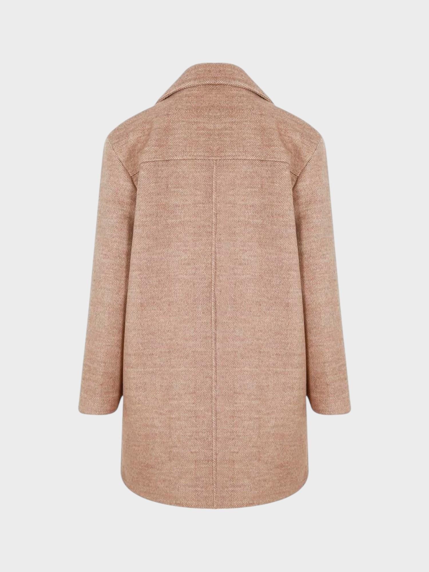 Yün Karışımlı Kaşe Kaban - Bej Kaban ve Trençkot Modelleri