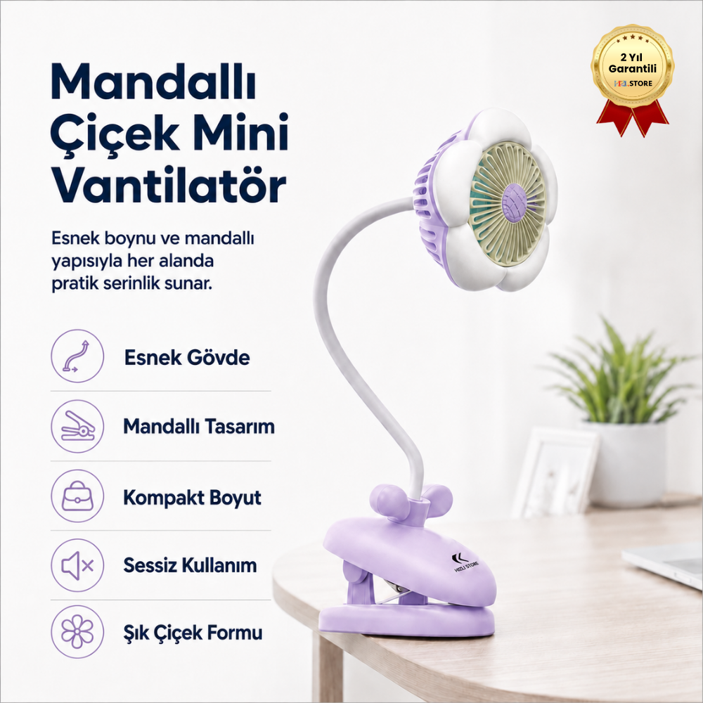  KTFN-14 Şarjlı El Fanı Sessiz Mini Soğutucu Vantilatör 