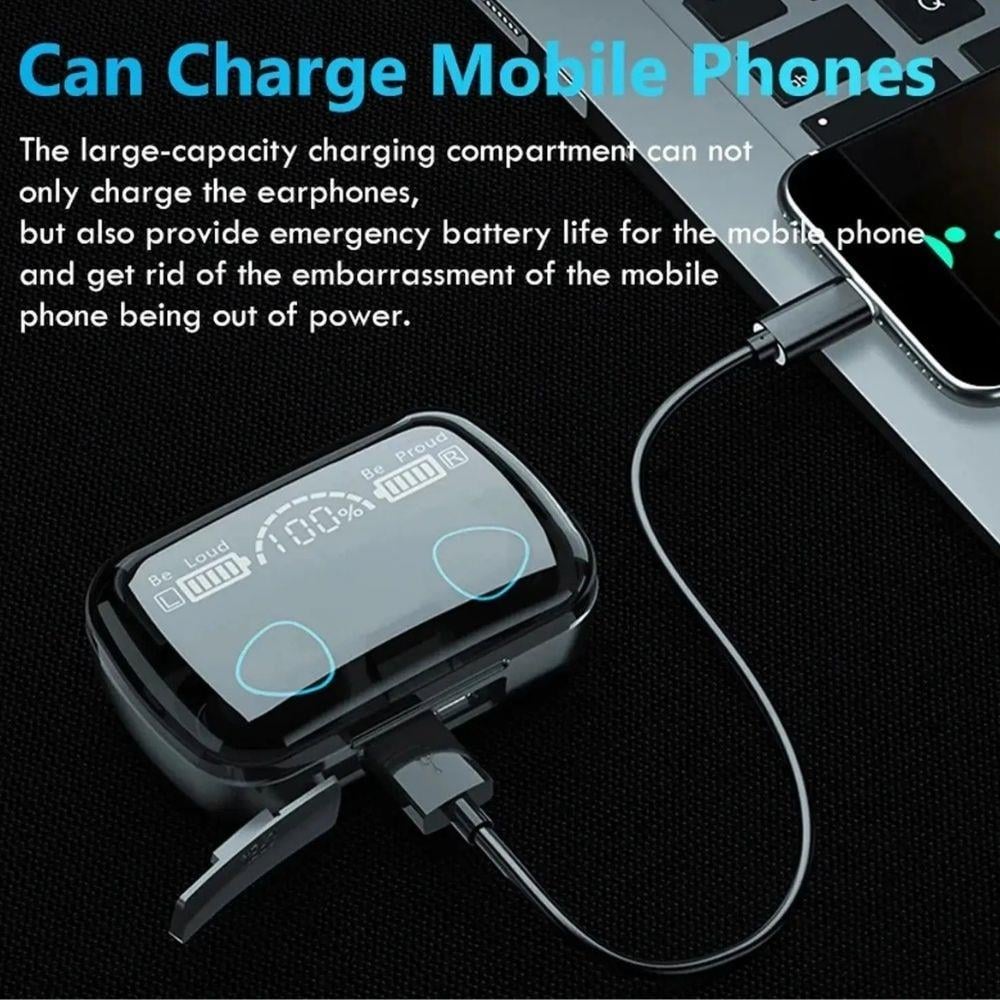  Yüksek Ses Kaliteli M10 Kablosuz Gürültü Engelleyici Mikrofonlu Bluetooth Kulaklık V5.3 