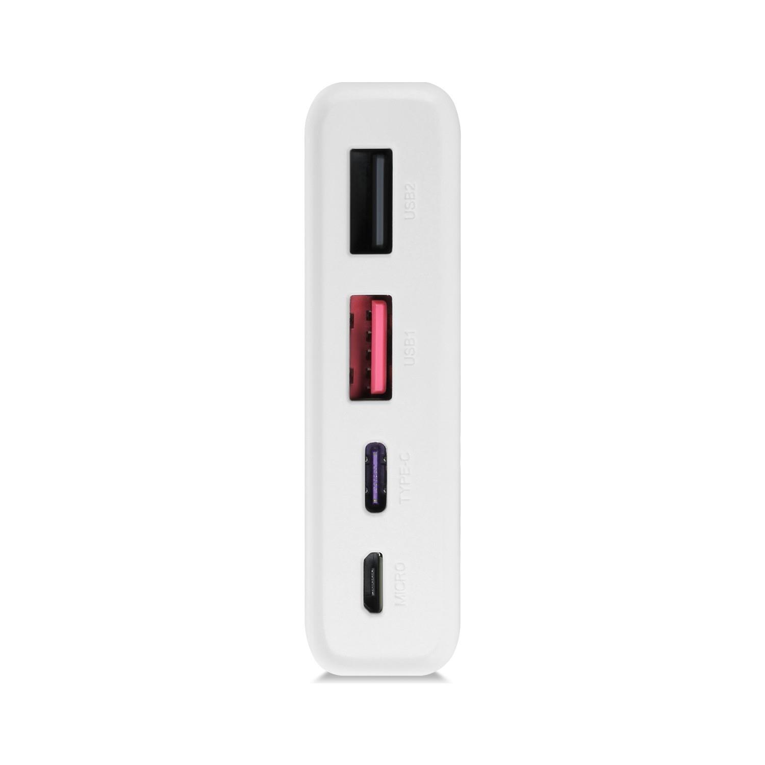 Powerway 10.000 Mah Pd 22.5W Dahili Kablolu Hızlı Şarj LED Fener Gerçek 10.000 Mah QC10 Powerbank