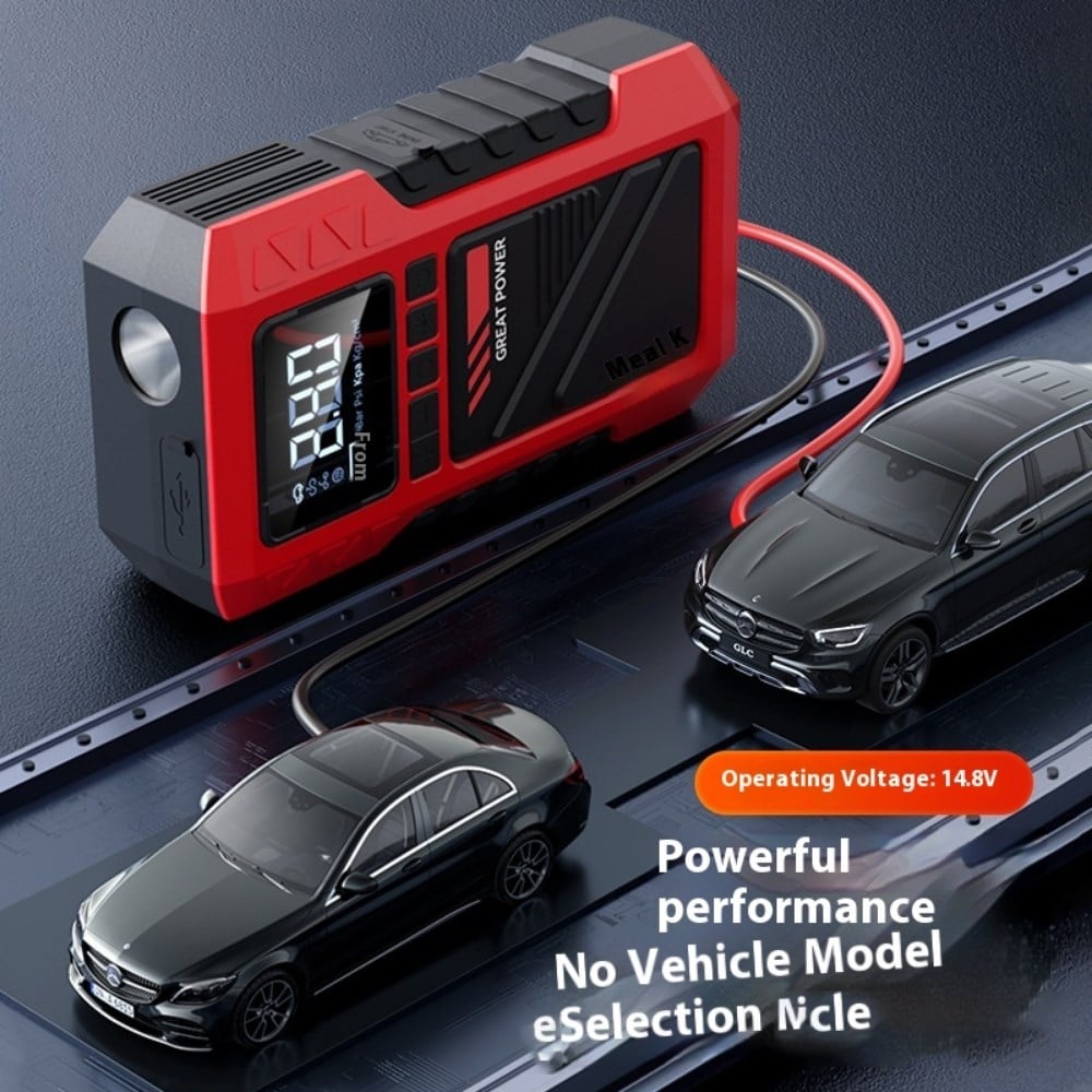 10.000 mAh Bataryalı 150 PSI Akü Takviyeli Kompresörlü Hava Pompası 