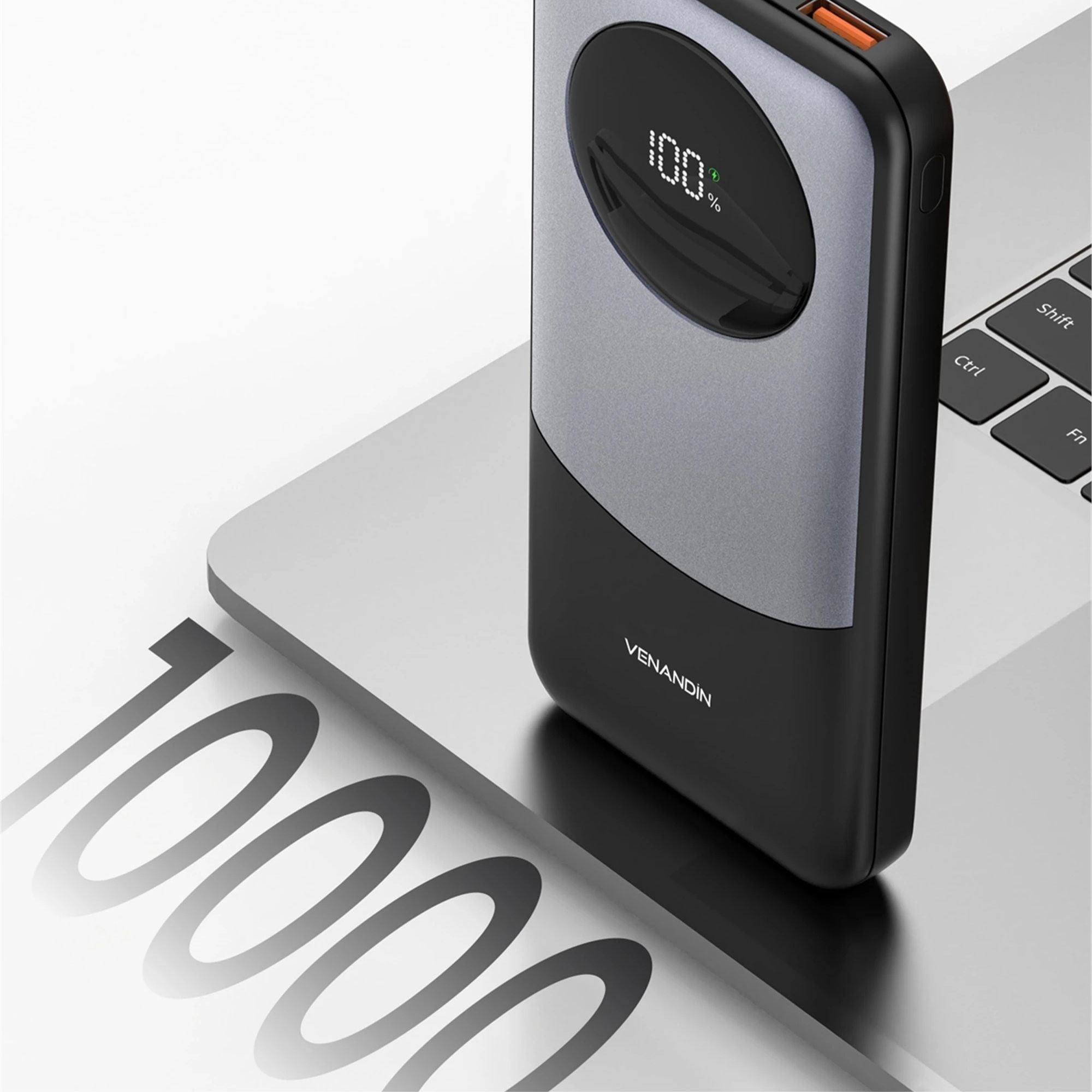 10.000 mAh Powerbank 22.5W Hızlı Şarjlı Dijital Göstergeli Taşınabilir Şarj Cihazı 