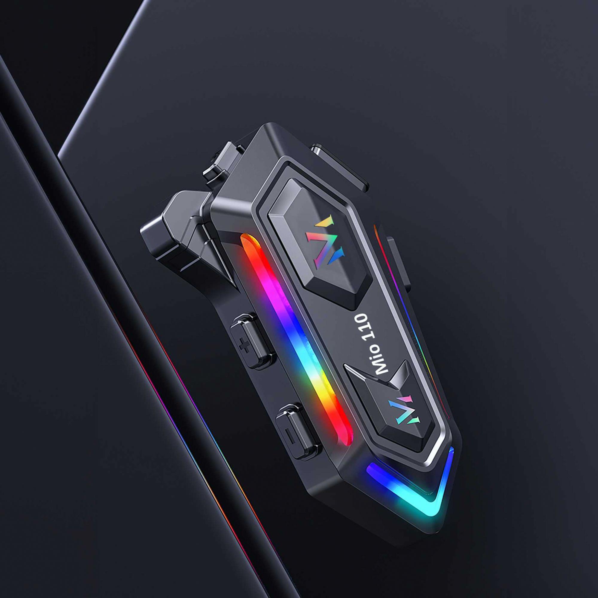 110 RGB IPX6 Kask İntercom Kask Bluetooth Headset 