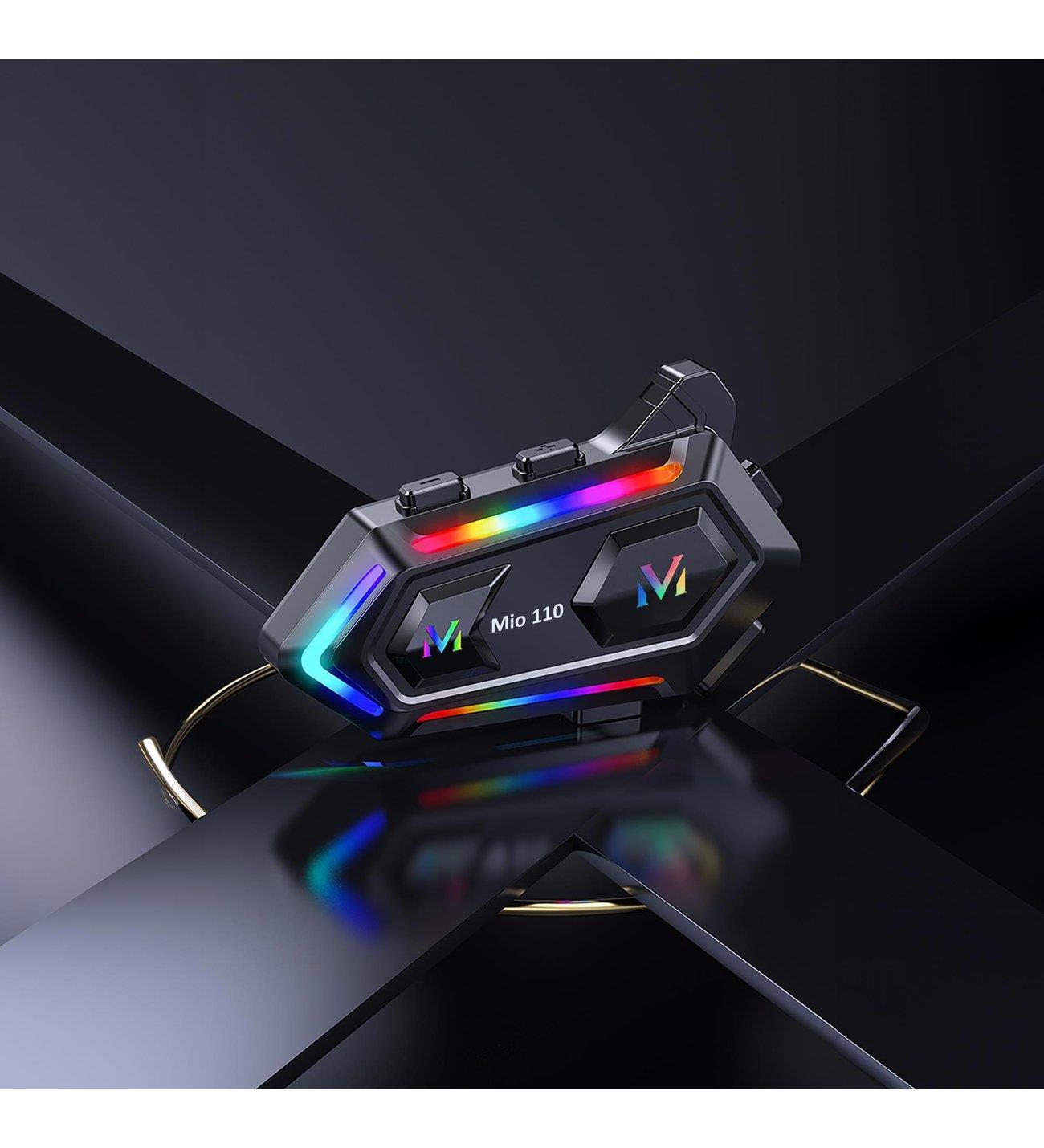 110 RGB IPX6 Kask İntercom Kask Bluetooth Headset 