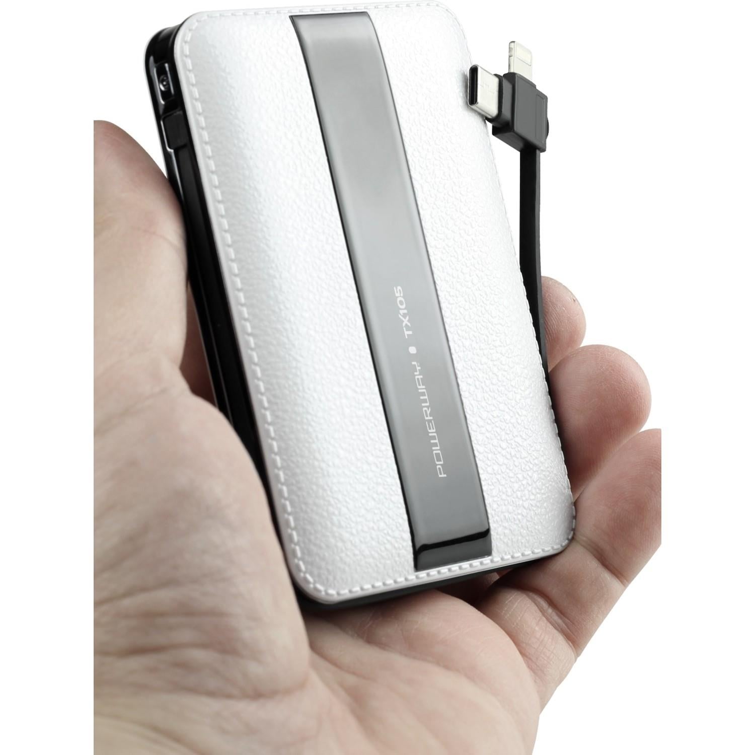 Powerway TX105 Dahili Kablolu 10.000 Mah Dijital Göstergeli Powerbank