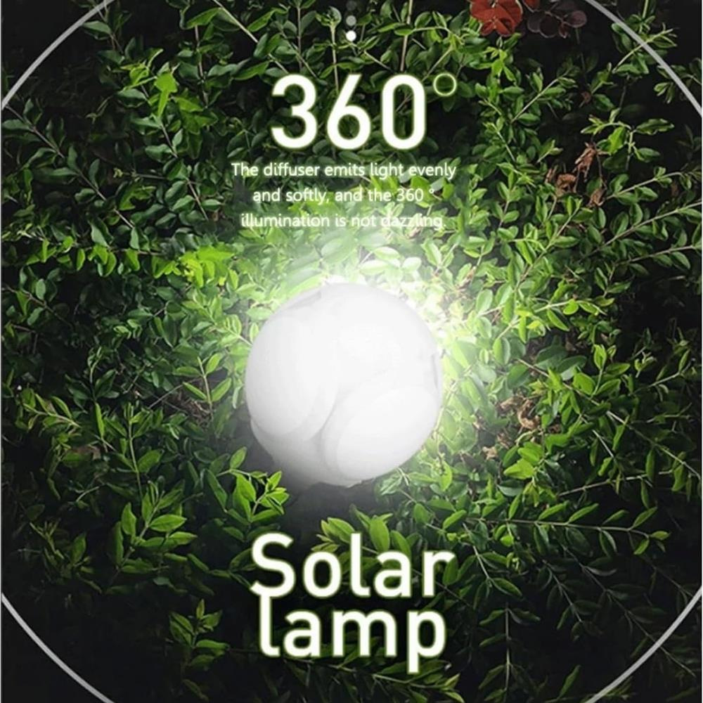 360 Derece 5 Fonksiyonlu Kamp Aydınlatma Solar Şarjlı Powerbank 