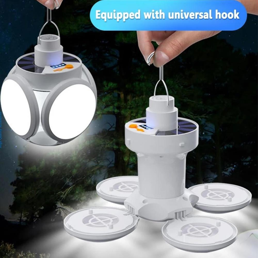 360 Derece 5 Fonksiyonlu Kamp Aydınlatma Solar Şarjlı Powerbank 