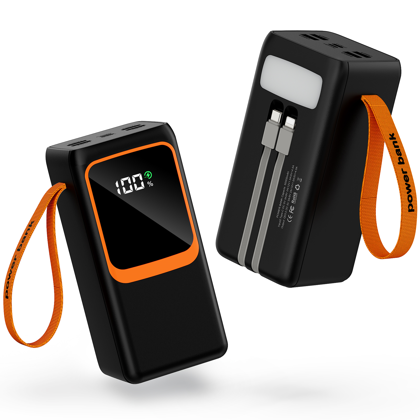40000Mah Led Işıklı Göstergeli Taşınabilir Powerbank 