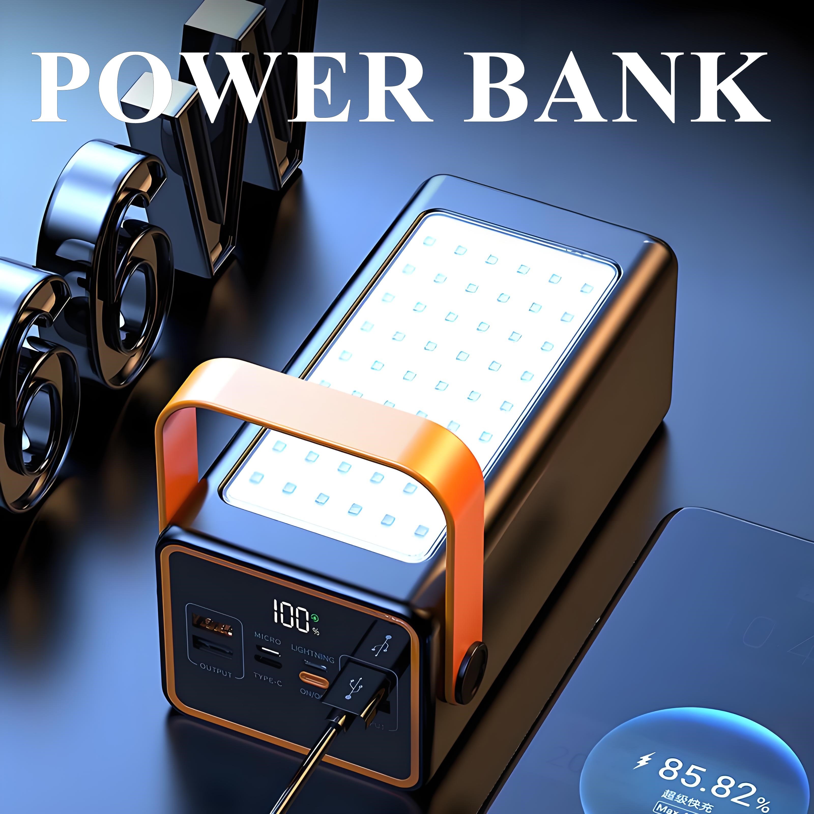 70.000mAh 22.5W Hızlı Şarjlı, 4 USB Çıkışlı, LCD Ekranlı Powerbank  