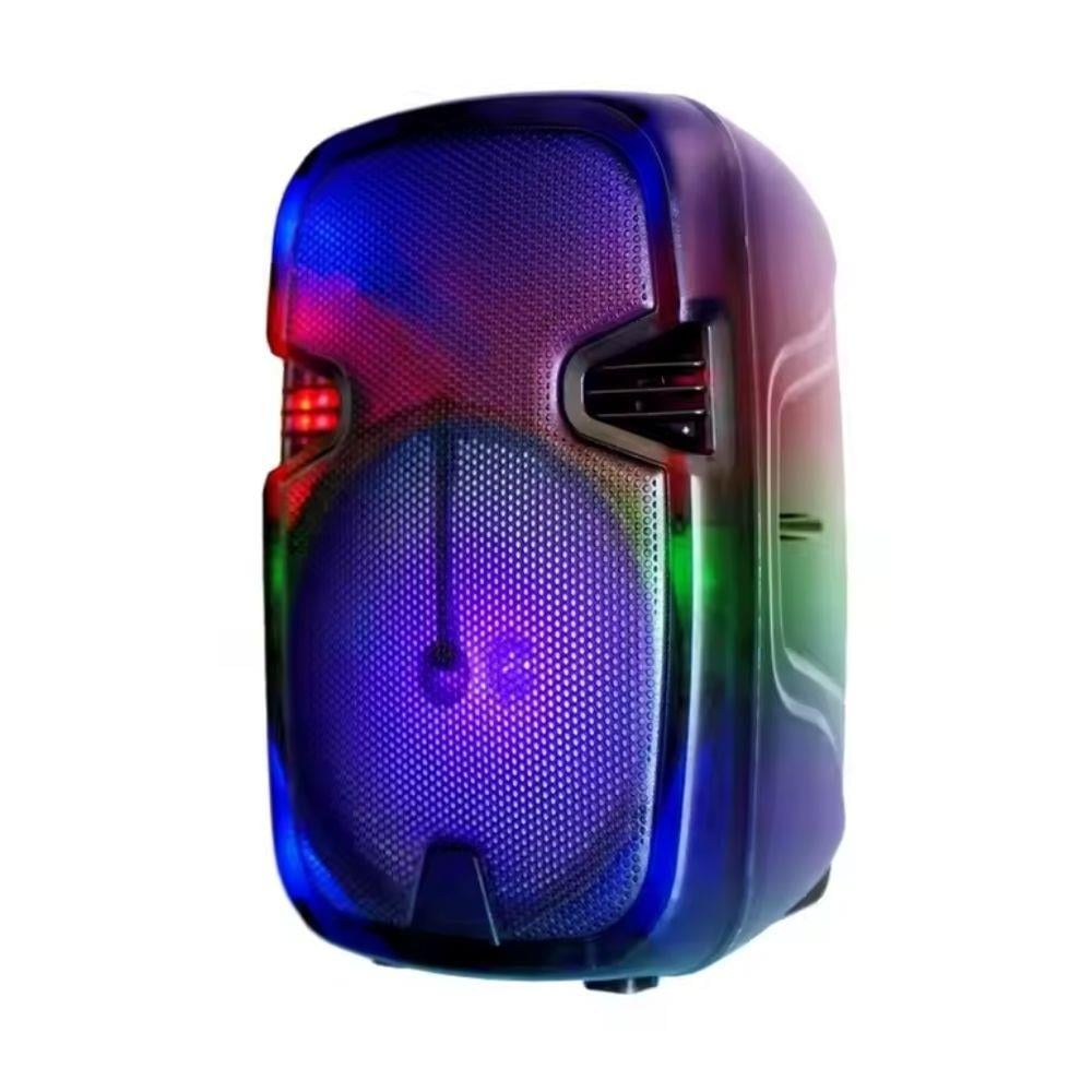 8 İnç Kristal Kablosuz Karaoke Hoparlör | Mikrofonlu, Uzaktan Kumandalı, Şarjlı Masa Speaker 