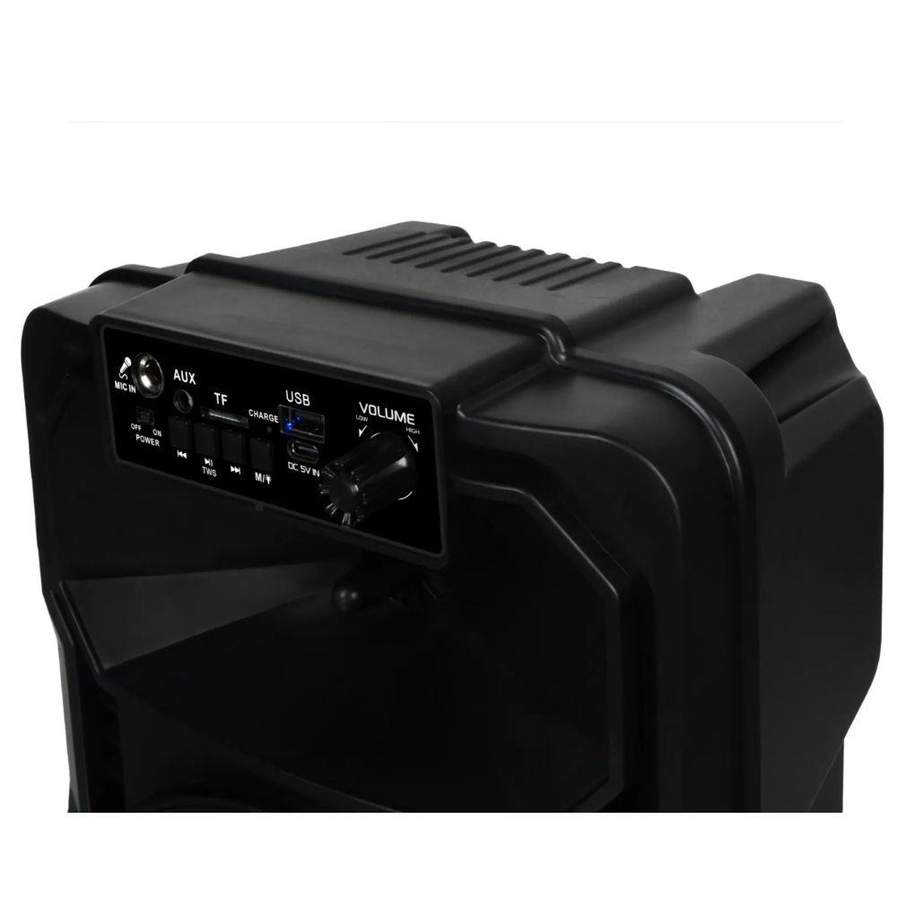 8 inç Taşınabilir Parti Hoparlörü | 10W USB Destekli Karaoke Speaker Süper Bass & Mikrofon Girişli 