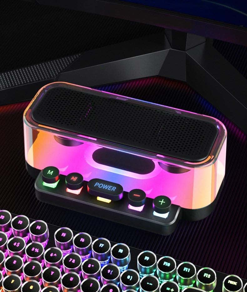abs-6002 Taşınabilir Bluetooth Hoparlör DJ Parti Speaker, RGB LED Işıklı, FM Radyo / TF Kart / USB Destekli 