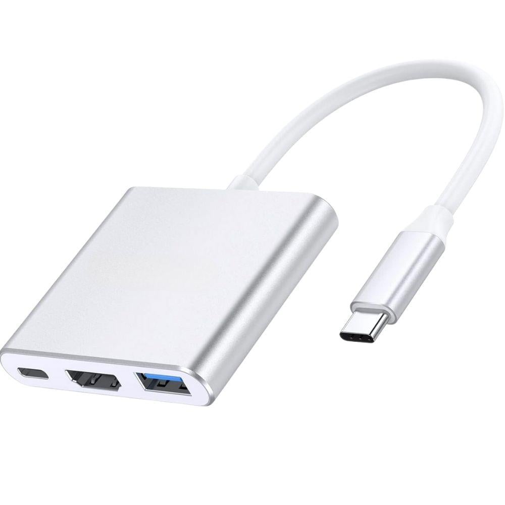 ACL 3 in 1 USB-C Hub Çoklayıcı USB-A USB-C HDMI Girişli Metal Gövdeli Adaptör Dönüştürücü 
